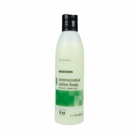 MCKESSON Antimicrobial Lotion Soap, Herbal Scent, With Aloe, 8-oz Bottle 53-28083-8